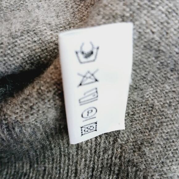 LUTZ & PATMOS SZ XS/S Cashmere Wool Blend Long Line Open Cardigan Gray - Picture 8 of 8